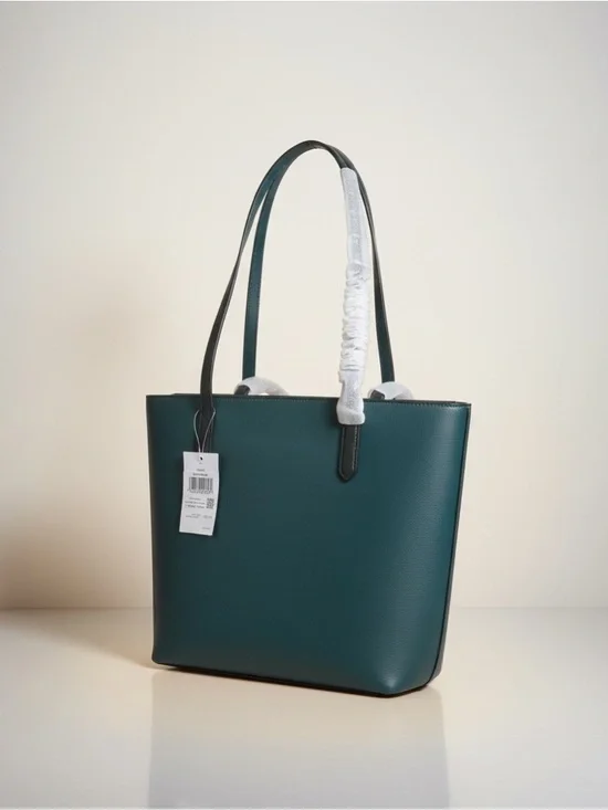 Kate Spade Colorblock Tote NWT Green Pink Leather Zip - Picture 4 of 16